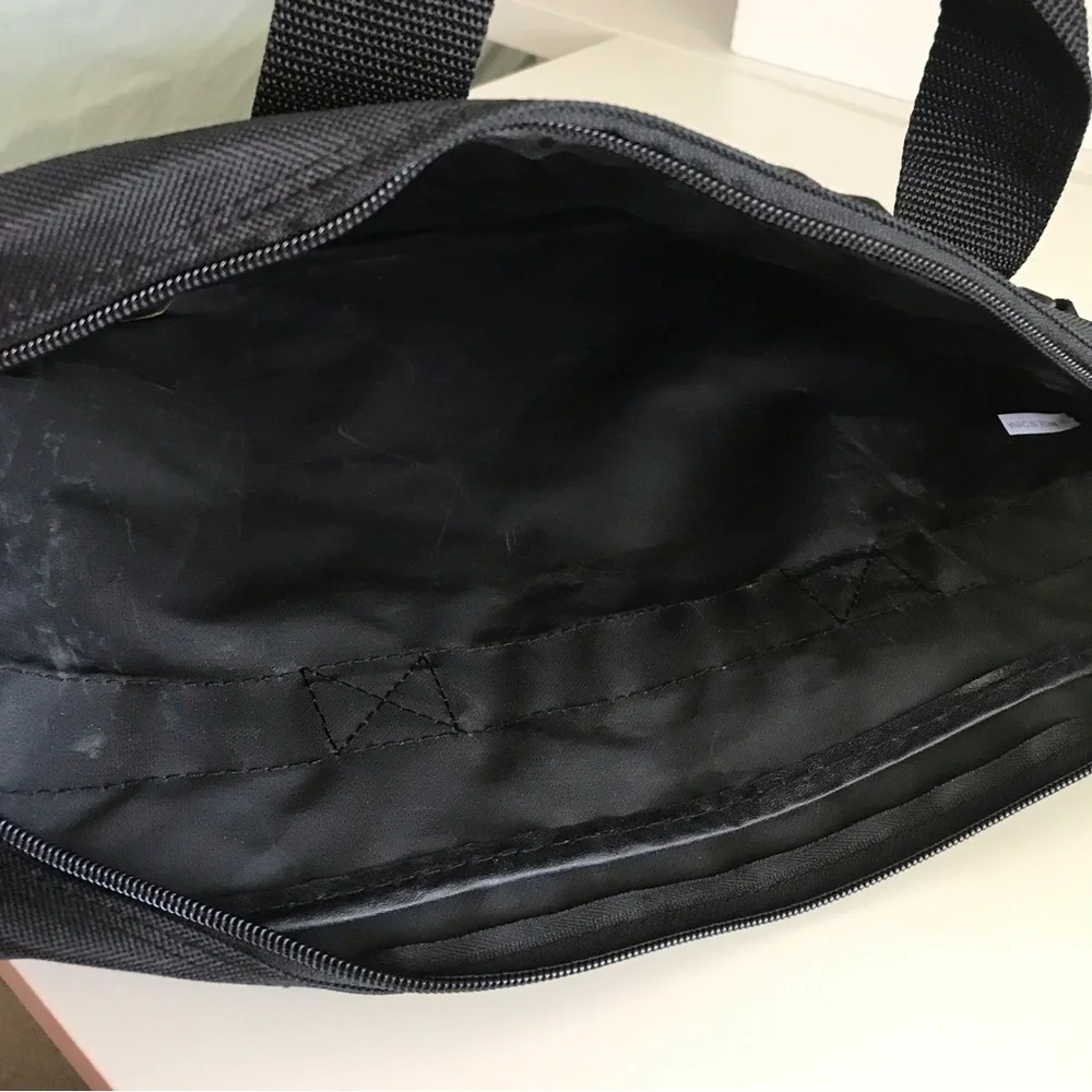 BEN HOGAN APPAREL Black With Gold Embroidered Letters Laptop Bag
